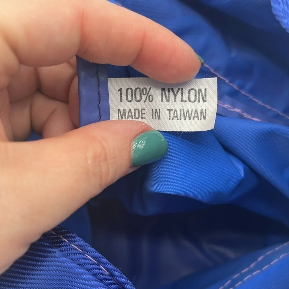 Vintage Clearly Canadian Blue Nylon Bucket Backpack Promo
